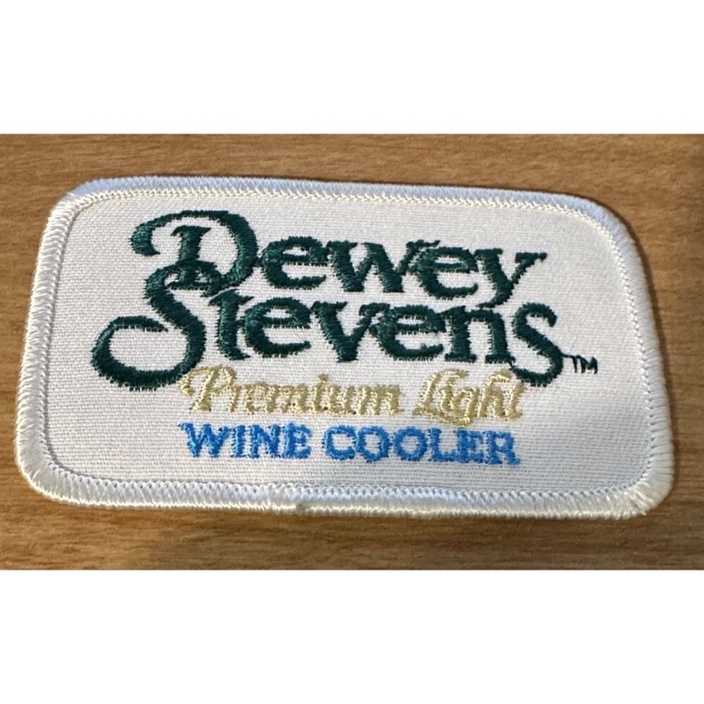 Vtg Dewey Stevens Premium Light Wine Cooler Bar Jacket  Hat Patch Emblem Iron On